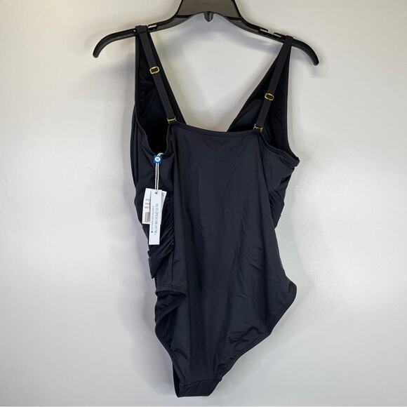 Bleu by Rod Beattie Ruched One Piece swimsuit black - 18W - Picture 7 of 10